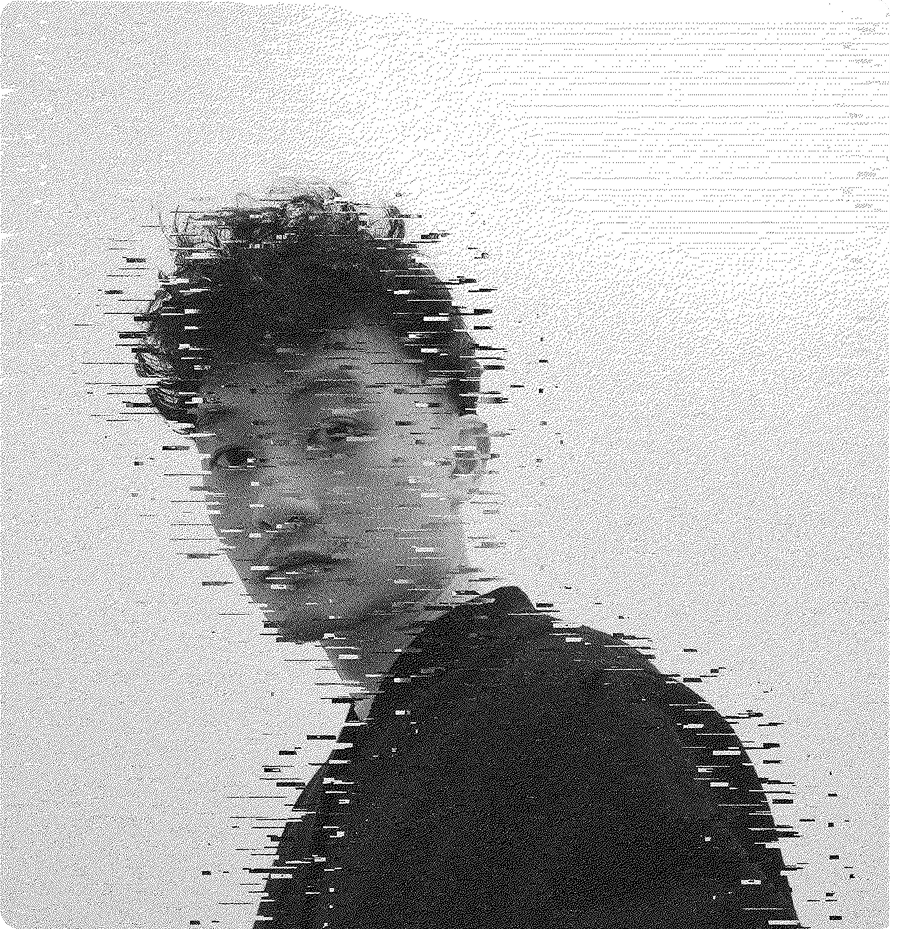 Creative portrait with dynamic lighting